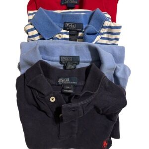 Boys size 8 Ralph Lauren Polo Shirt Bundle - Red, Blue, Navy, light blue stripes
